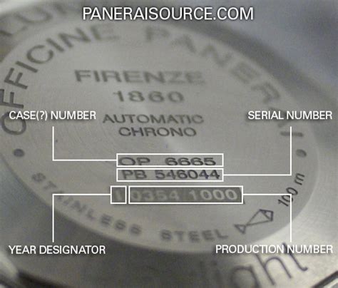 panerai reference numbers